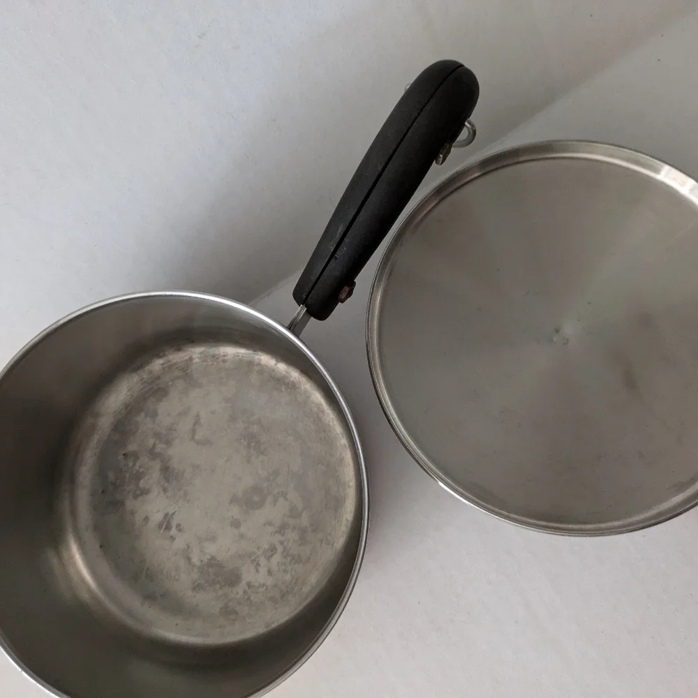 Copper Clad Revere Ware Stainless Steel Cooking Pot with lid VTG